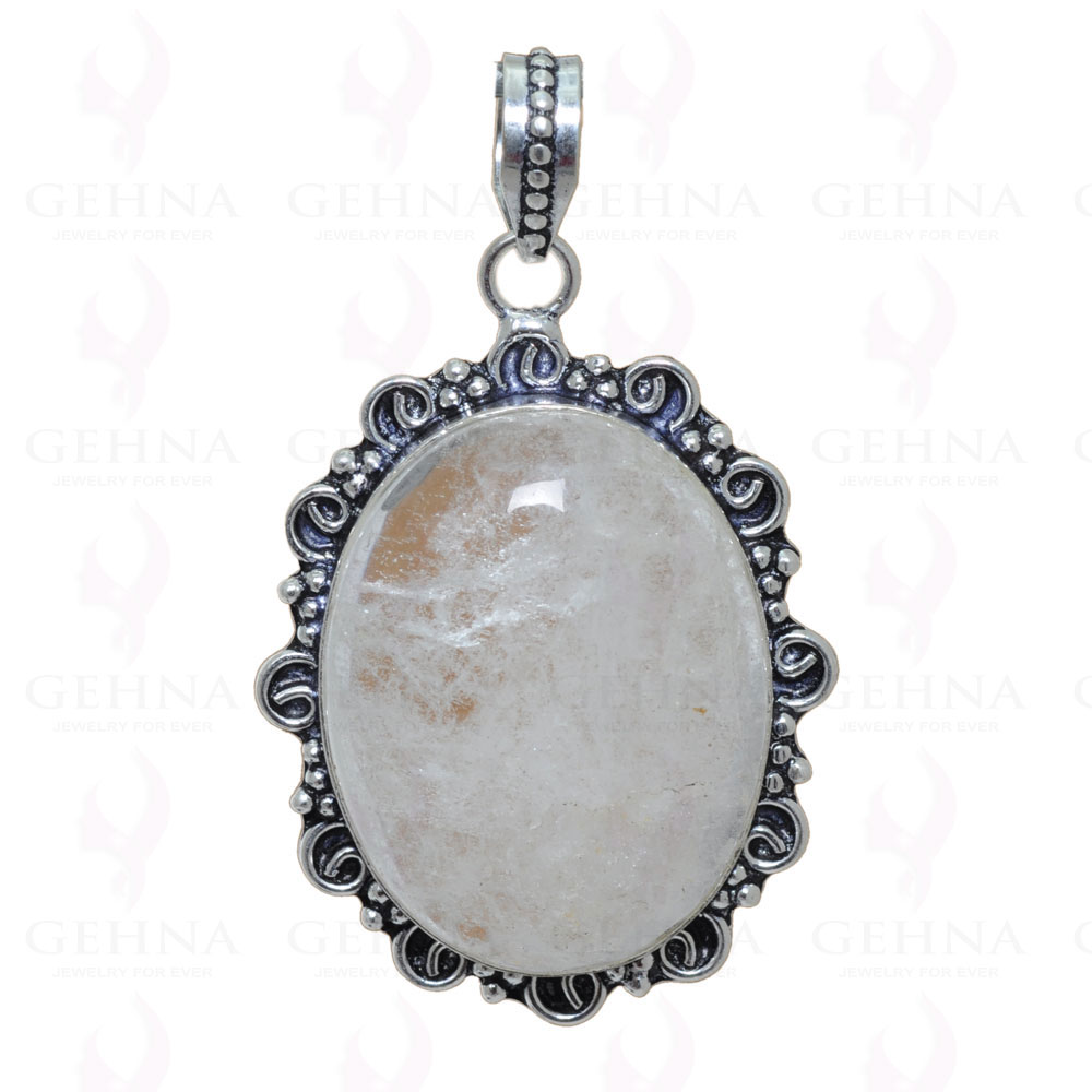 Rock-Crystal Pendant In 925 Sterling Silver Overlay GP2376