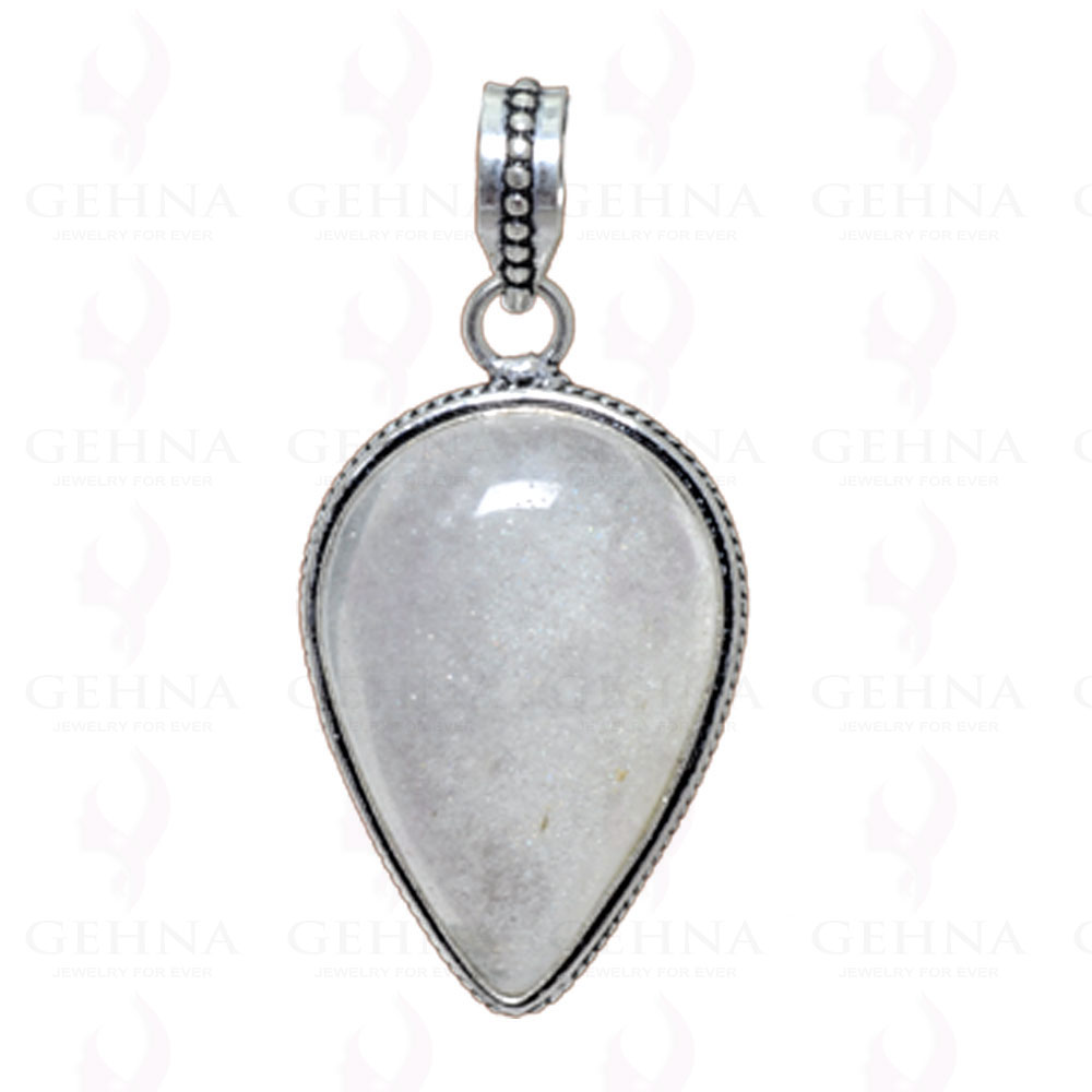 Rock-Crystal Gemstone Pendant In 925 Sterling Silver Overlay GP2396