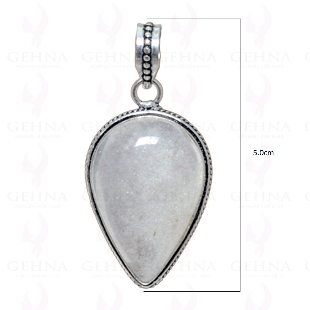 Rock-Crystal Gemstone Pendant In 925 Sterling Silver Overlay GP2396