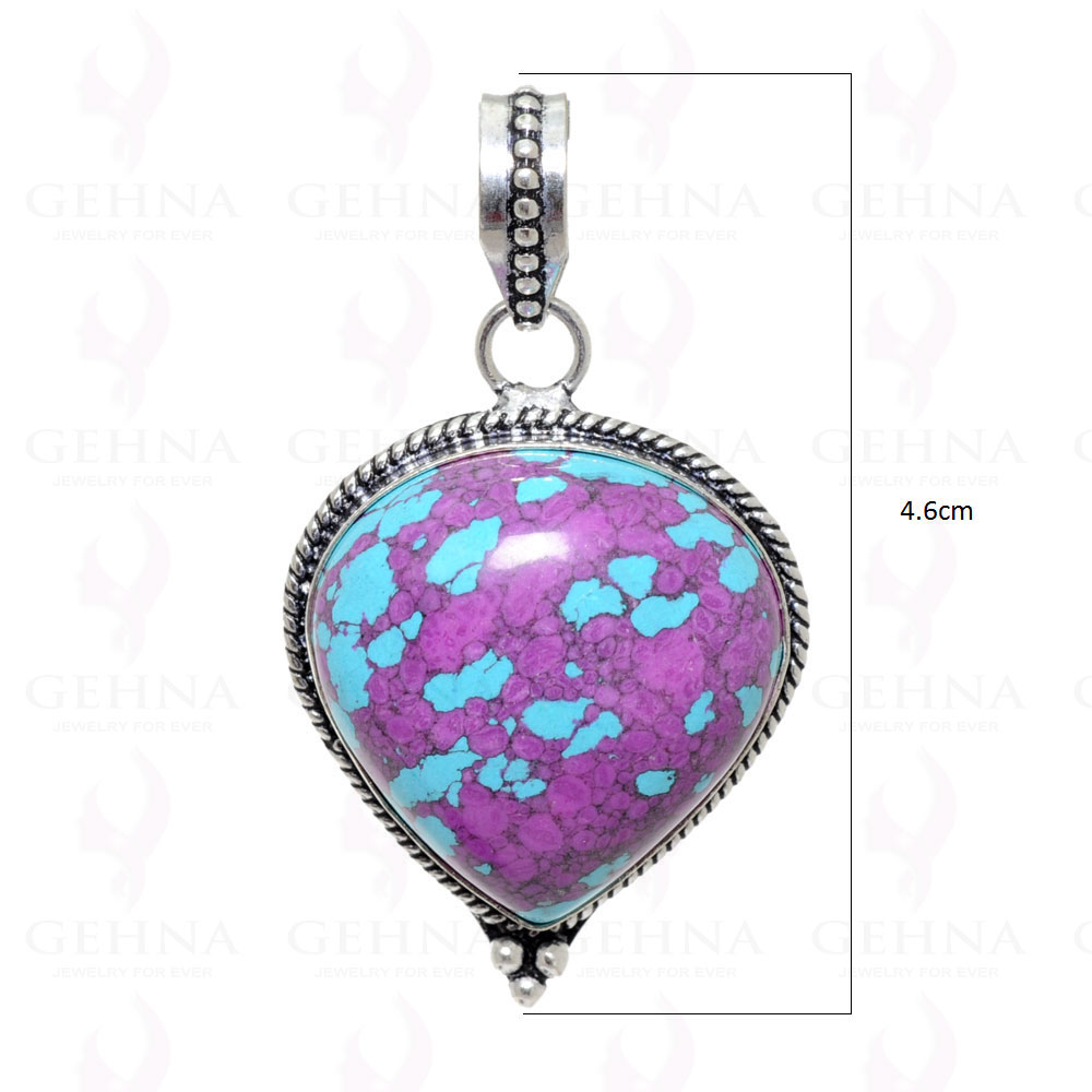 Purple Turquoise Pendant In 925 Sterling Silver Overlay GP2416