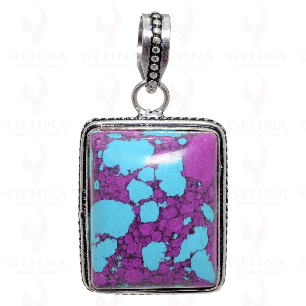 Purple Turquoise Pendant In 925 Sterling Silver Overlay GP2418