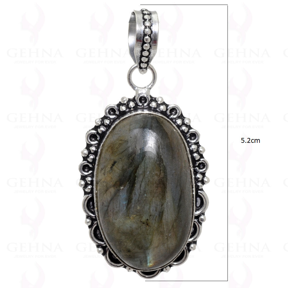 Labradorite Gemstone Pendant In 925 Sterling Silver Overlay GP2421