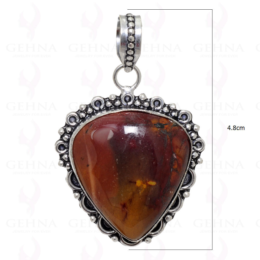 Brecciated Jasper Pendant In 925 Sterling Silver Overlay GP2424