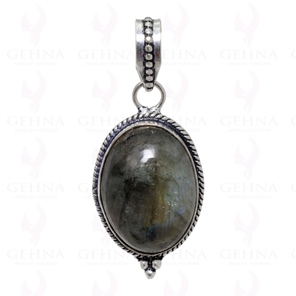 Labradorite Gemstone Pendant In 925 Sterling Silver Overlay GP2436