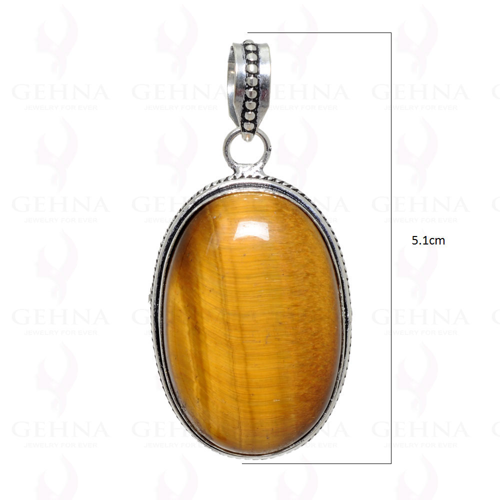 Tiger Eye Pendant In 925 Sterling Silver Overlay GP2438