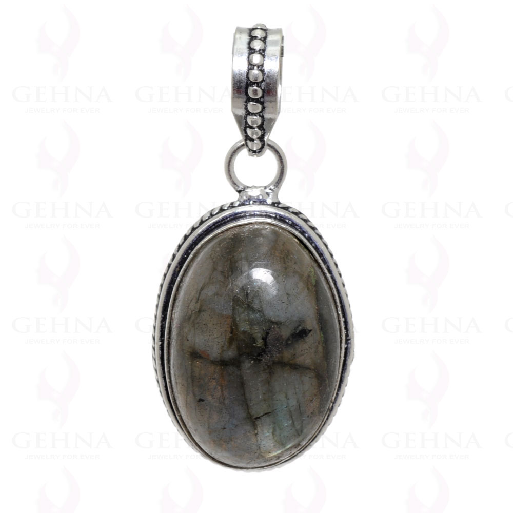 Labradorite Gemstone Pendant In 925 Sterling Silver Overlay GP2441