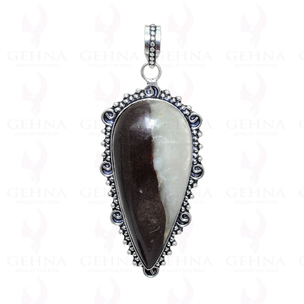 Brazil Mines Agate Gemstone Pendant In 925 Sterling Silver Overlay GP2445