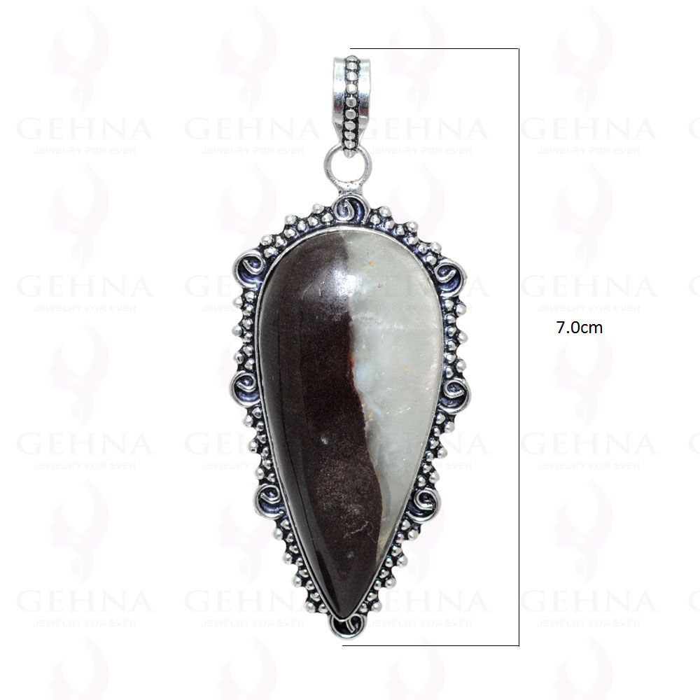 Brazil Mines Agate Gemstone Pendant In 925 Sterling Silver Overlay GP2445
