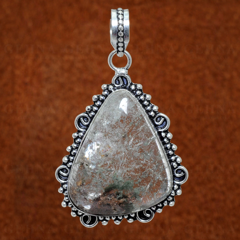 Tree Agate Gemstone Pendant In 925 Sterling Silver Overlay GP2446