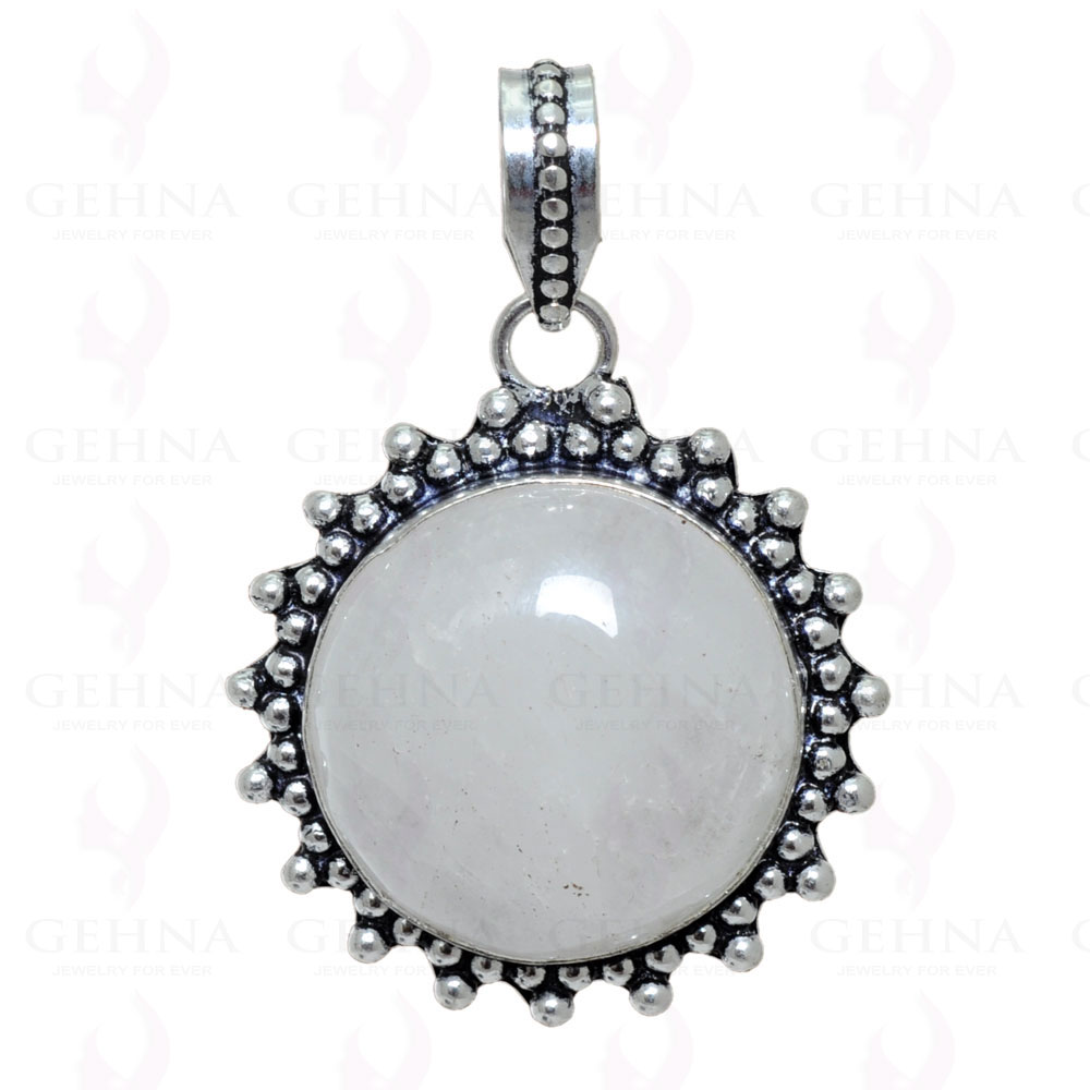 Rock-Crystal Gemstone Pendant In 925 Sterling Silver Overlay GP2450