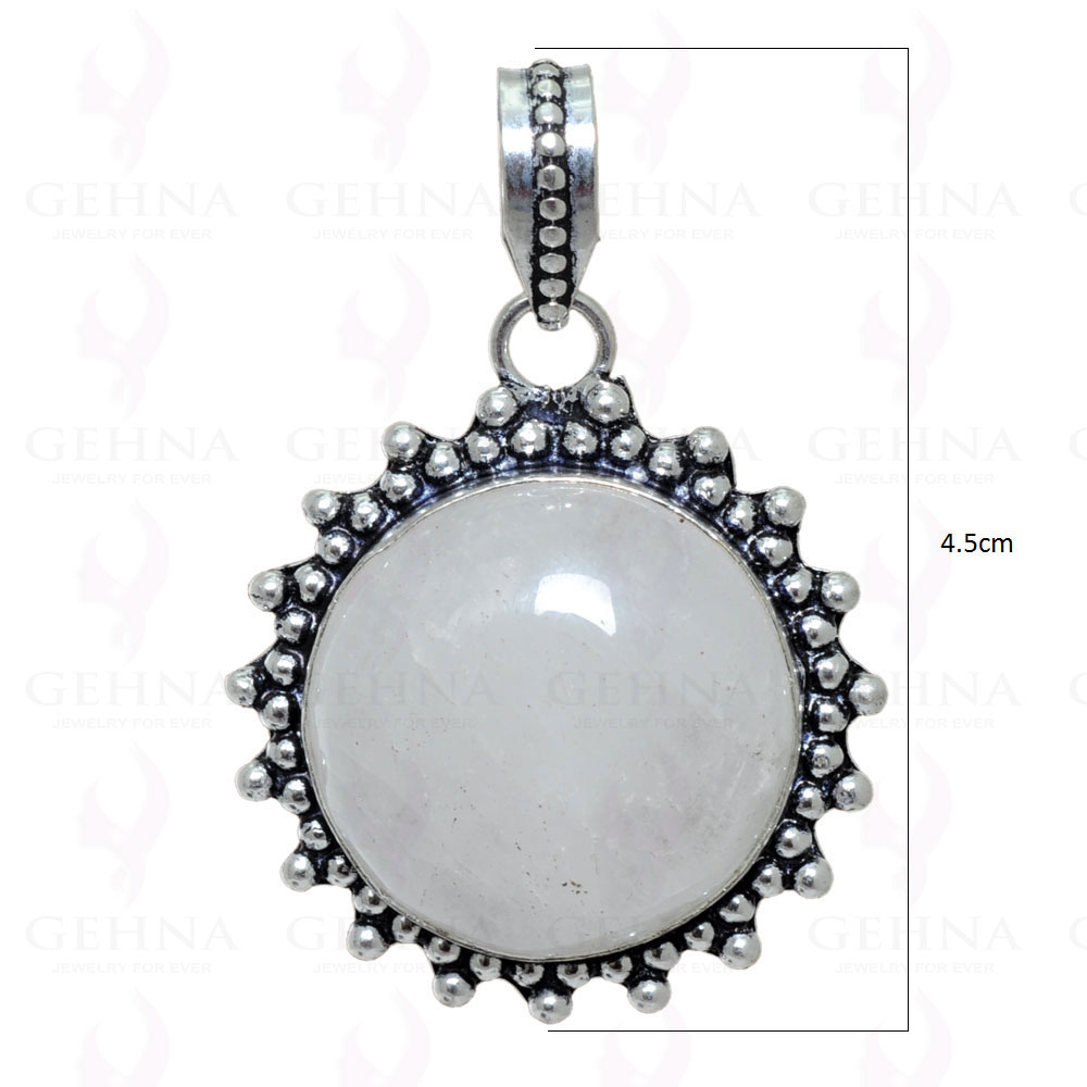 Rock-Crystal Gemstone Pendant In 925 Sterling Silver Overlay GP2450
