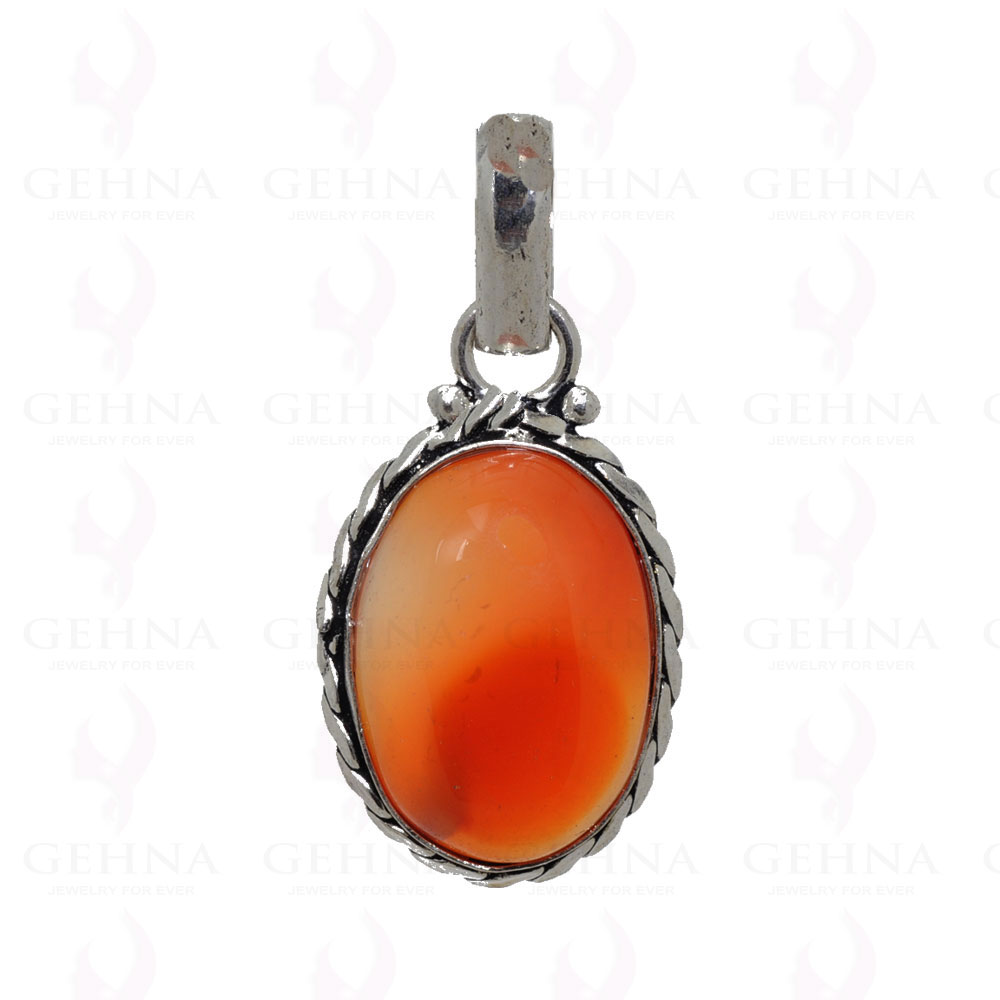 Onyx Gemstone Pendant In 925 Sterling Silver Overlay GP2458