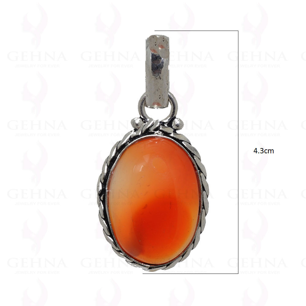 Onyx Gemstone Pendant In 925 Sterling Silver Overlay GP2458