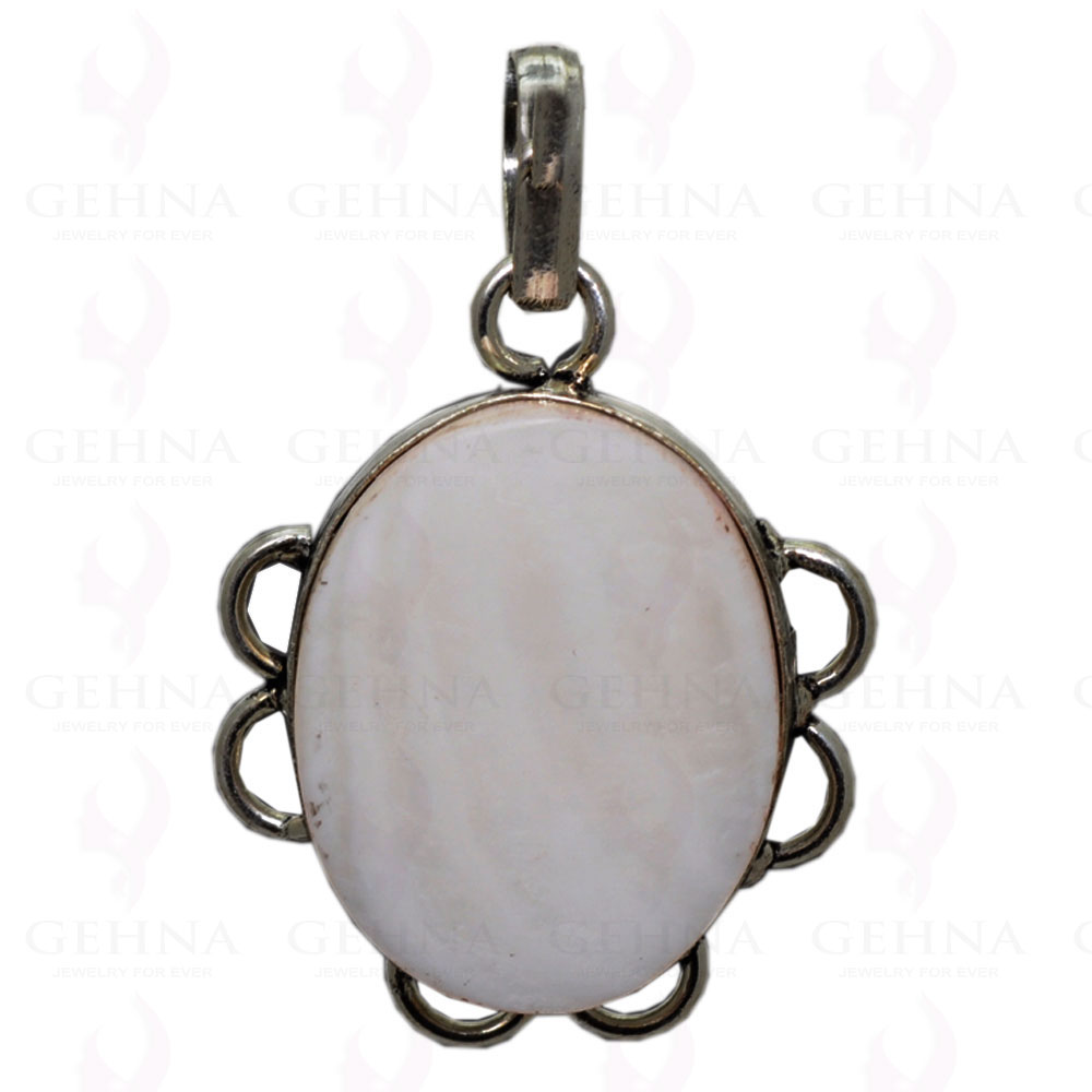 White Onyx Pendant In 925 Sterling Silver Overlay GP2473
