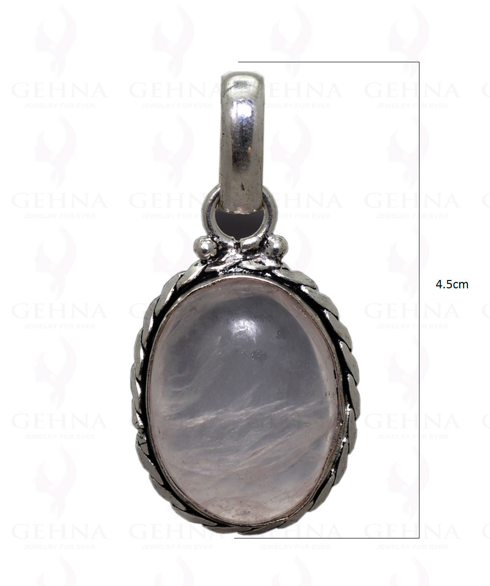 Rock-Crystal Gemstone Pendant In 925 Sterling Silver Overlay GP2482
