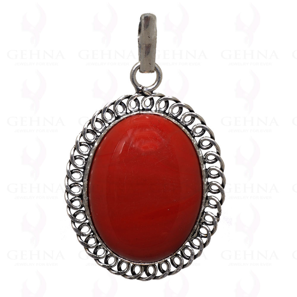 Red Jasper Pendant In 925 Sterling Silver Overlay GP2492