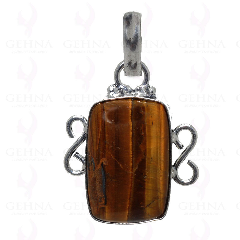 Tiger’S Eye Pendant In 925 Sterling Silver Overlay GP2502