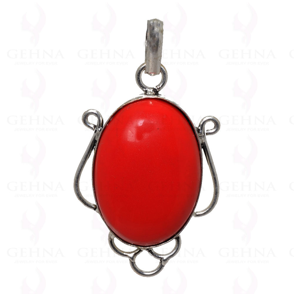 Jasper Color Stone Pendant In 925 Sterling Silver Overlay GP2506