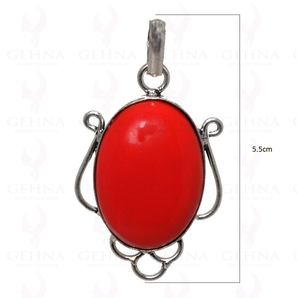 Jasper Color Stone Pendant In 925 Sterling Silver Overlay GP2506