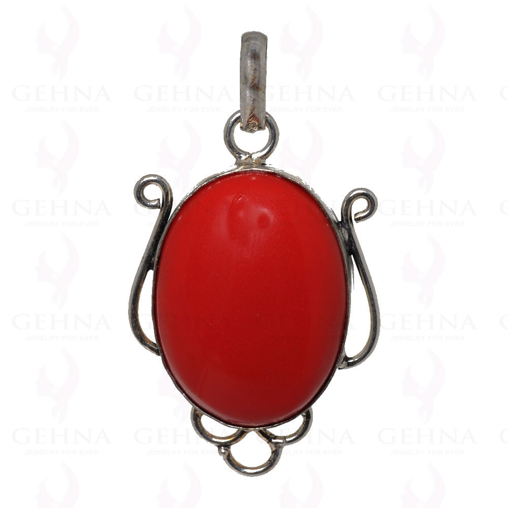 Jasper Color Stone Pendant In 925 Sterling Silver Overlay GP2524