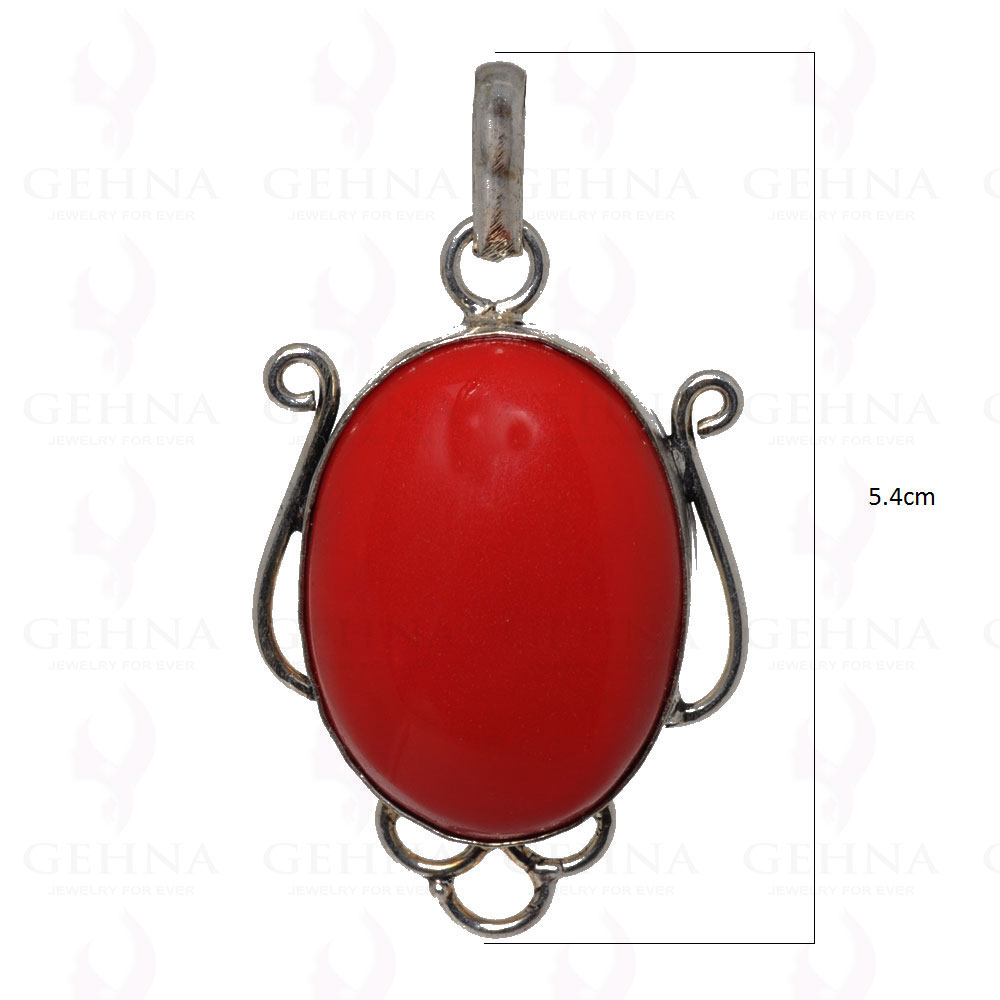 Jasper Color Stone Pendant In 925 Sterling Silver Overlay GP2524