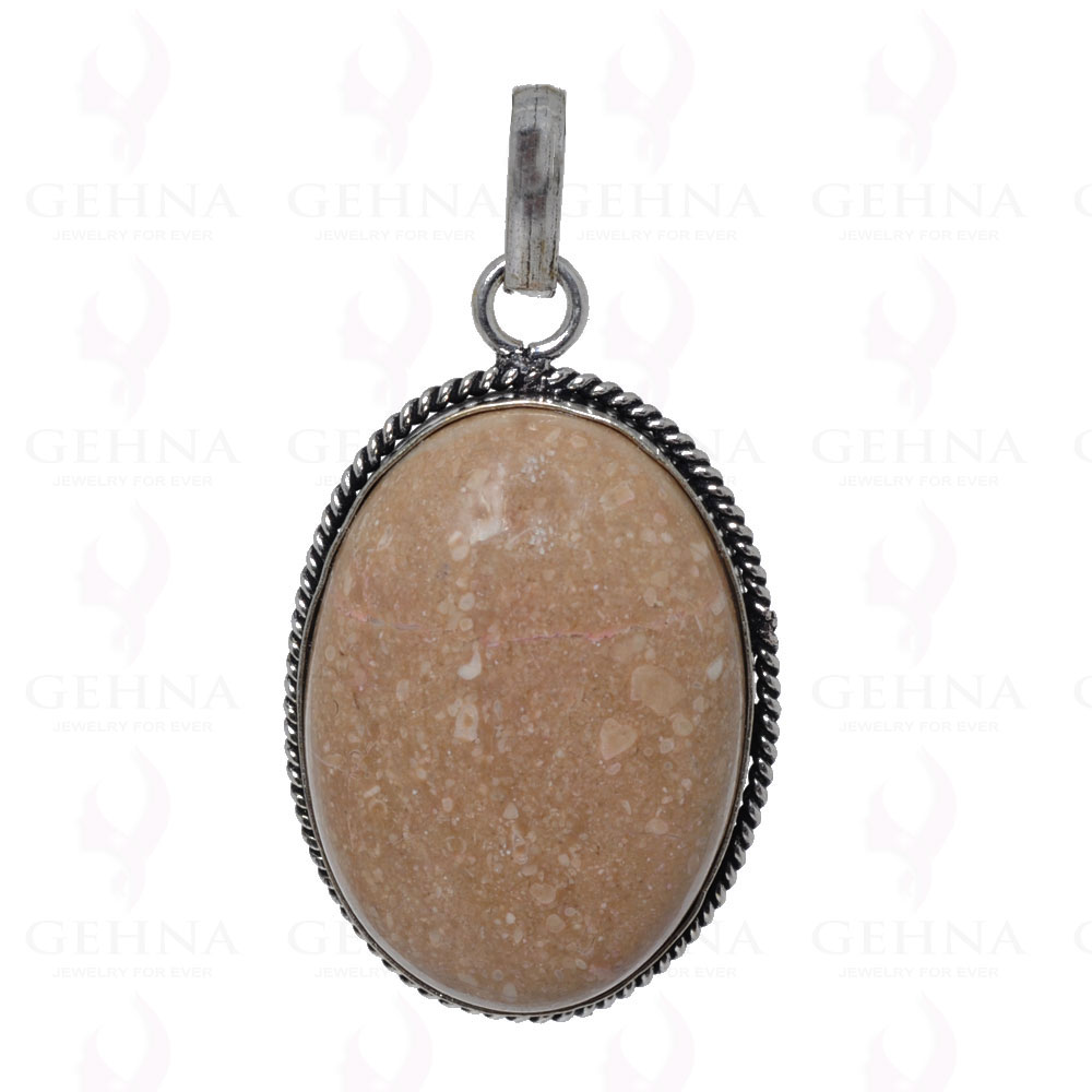 Jasper Pendant In 925 Sterling Silver Overlay GP2534