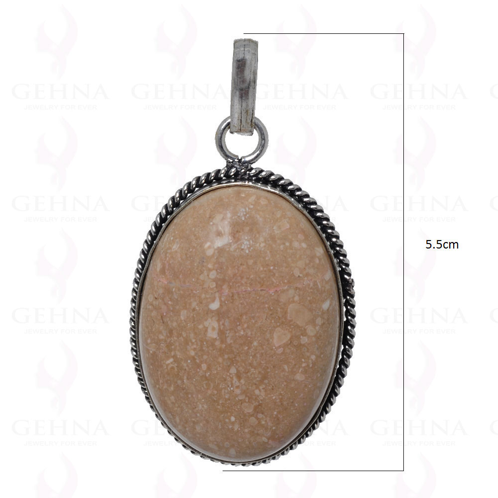 Jasper Pendant In 925 Sterling Silver Overlay GP2534