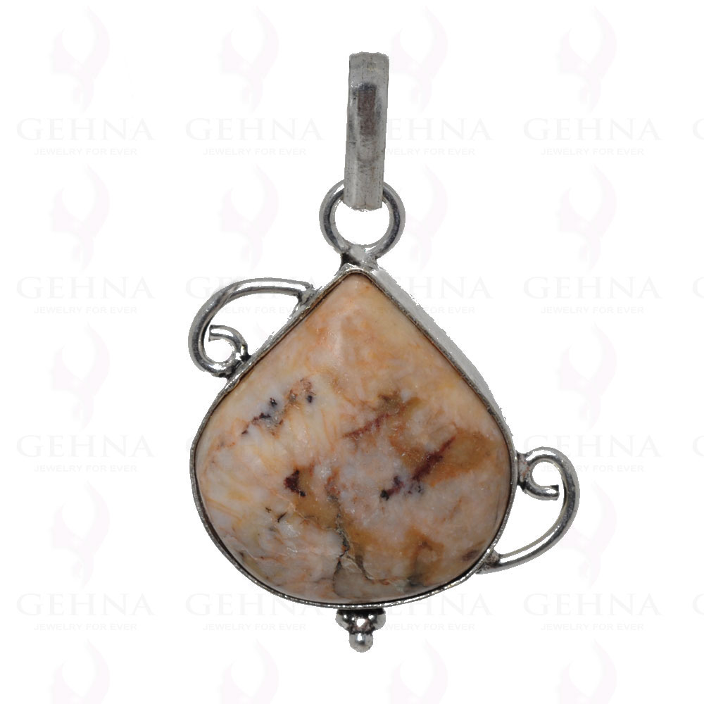 Picture Jasper Pendant In 925 Sterling Silver Overlay GP2536