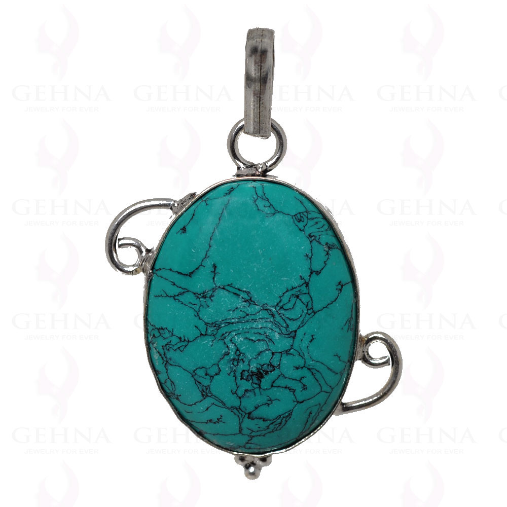 Turquoise Pendant In 925 Sterling Silver Overlay GP2545