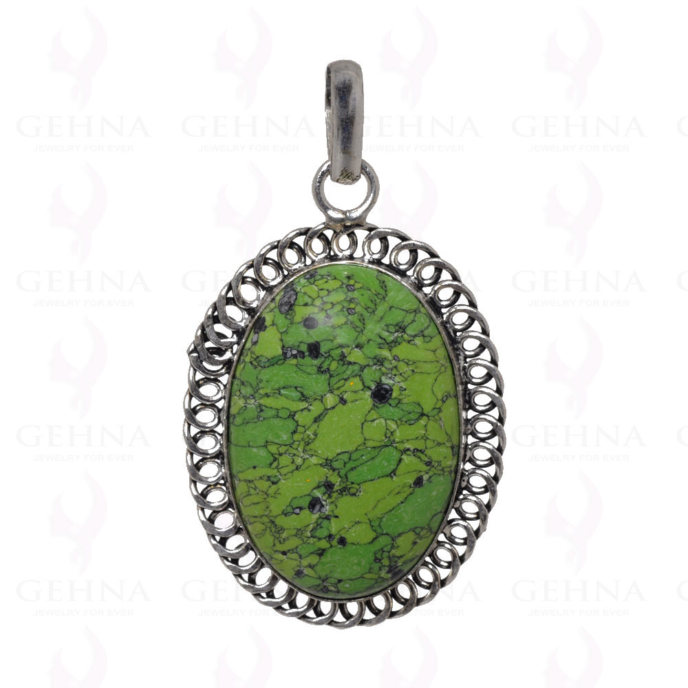 Turquoise Gemstone Pendant In .925 Silver Overlay GP2555