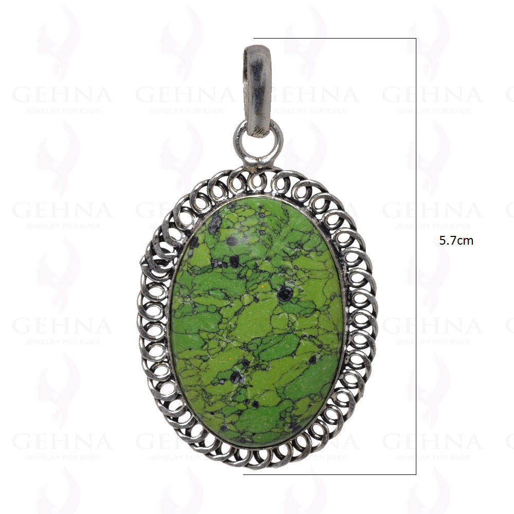Turquoise Gemstone Pendant In .925 Silver Overlay GP2555