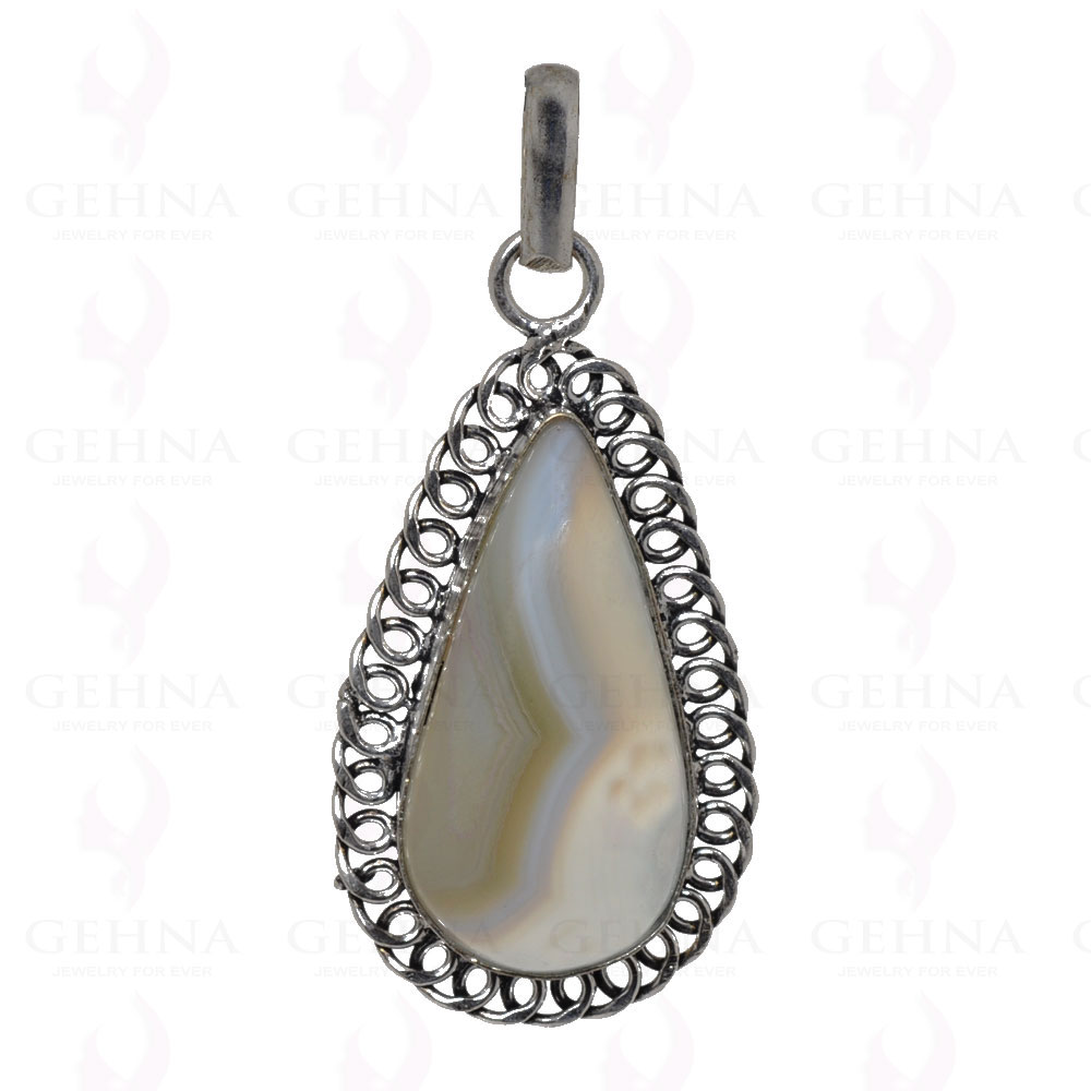 Onyx Pendant In 925 Sterling Silver Overlay GP2569
