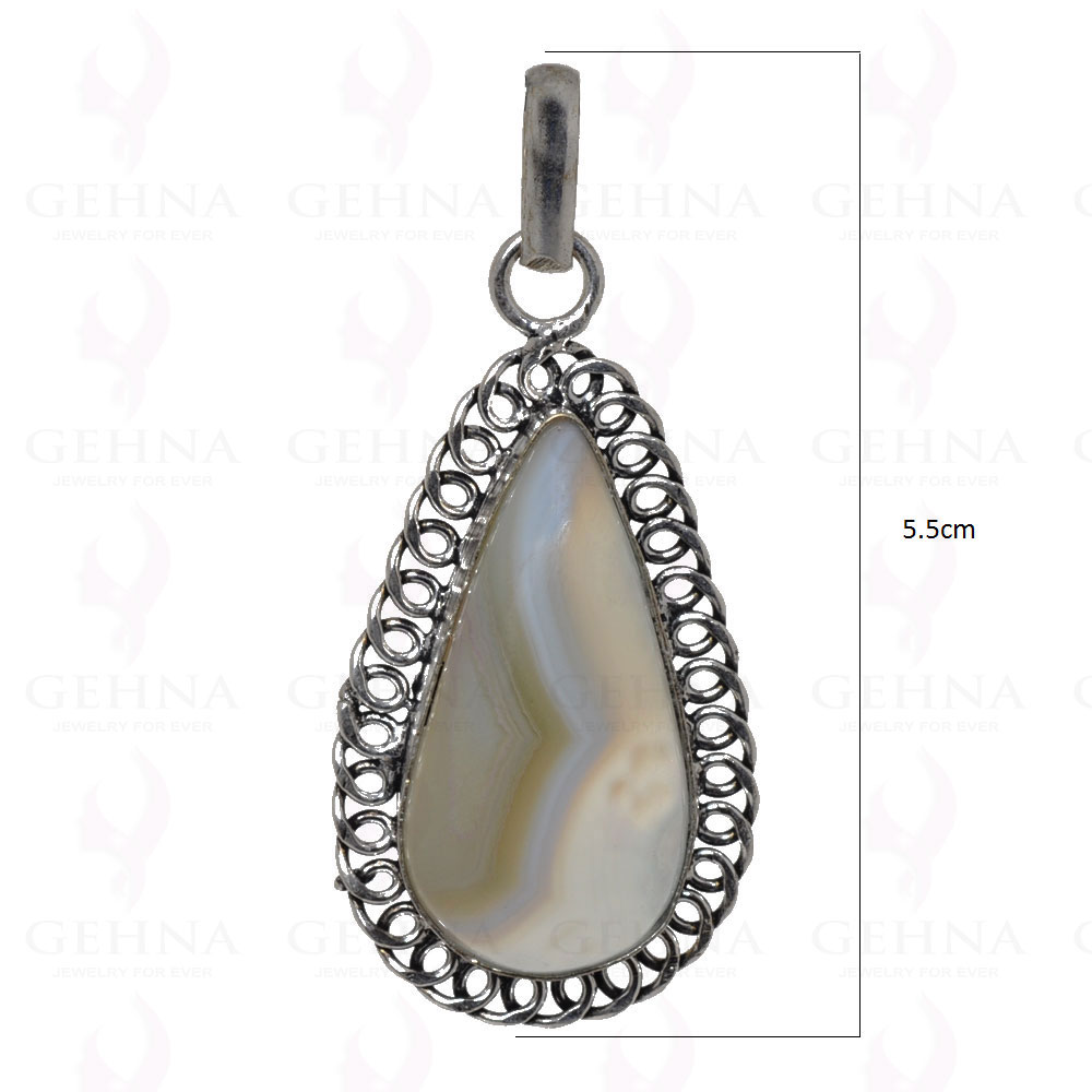 Onyx Pendant In 925 Sterling Silver Overlay GP2569