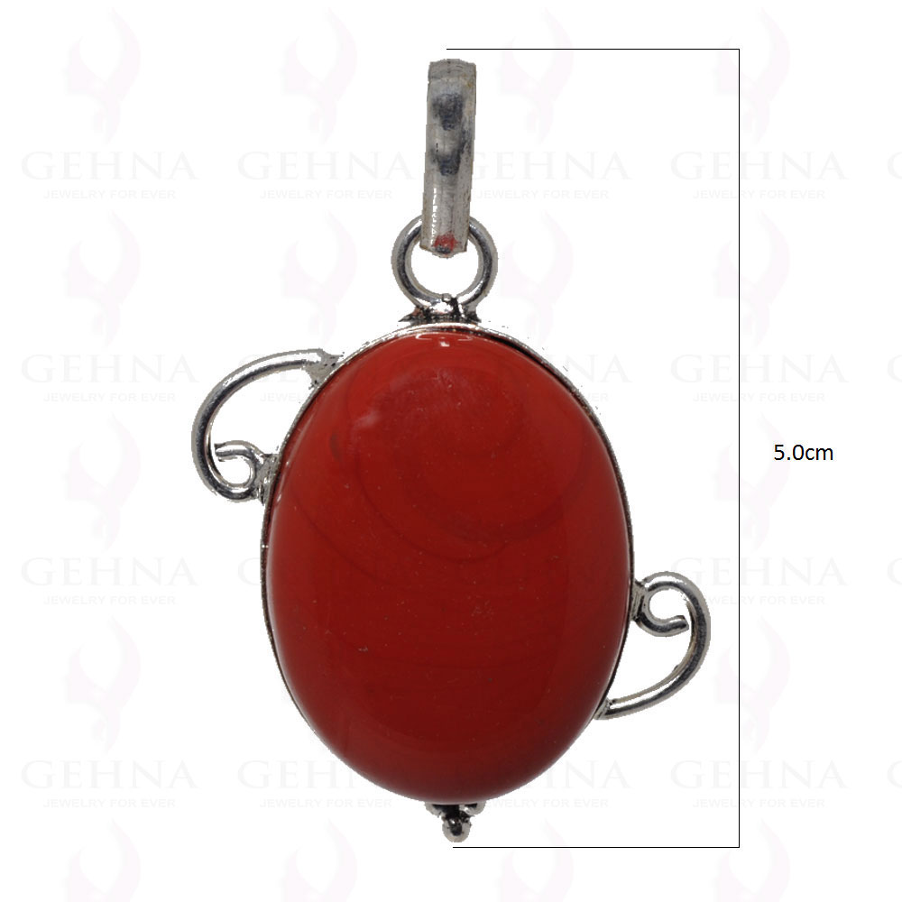 Red Jasper Pendant In 925 Sterling Silver Overlay GP2571