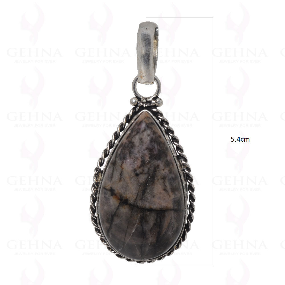 Snowflake Obsidian Pendant In 925 Sterling Silver Overlay GP2574