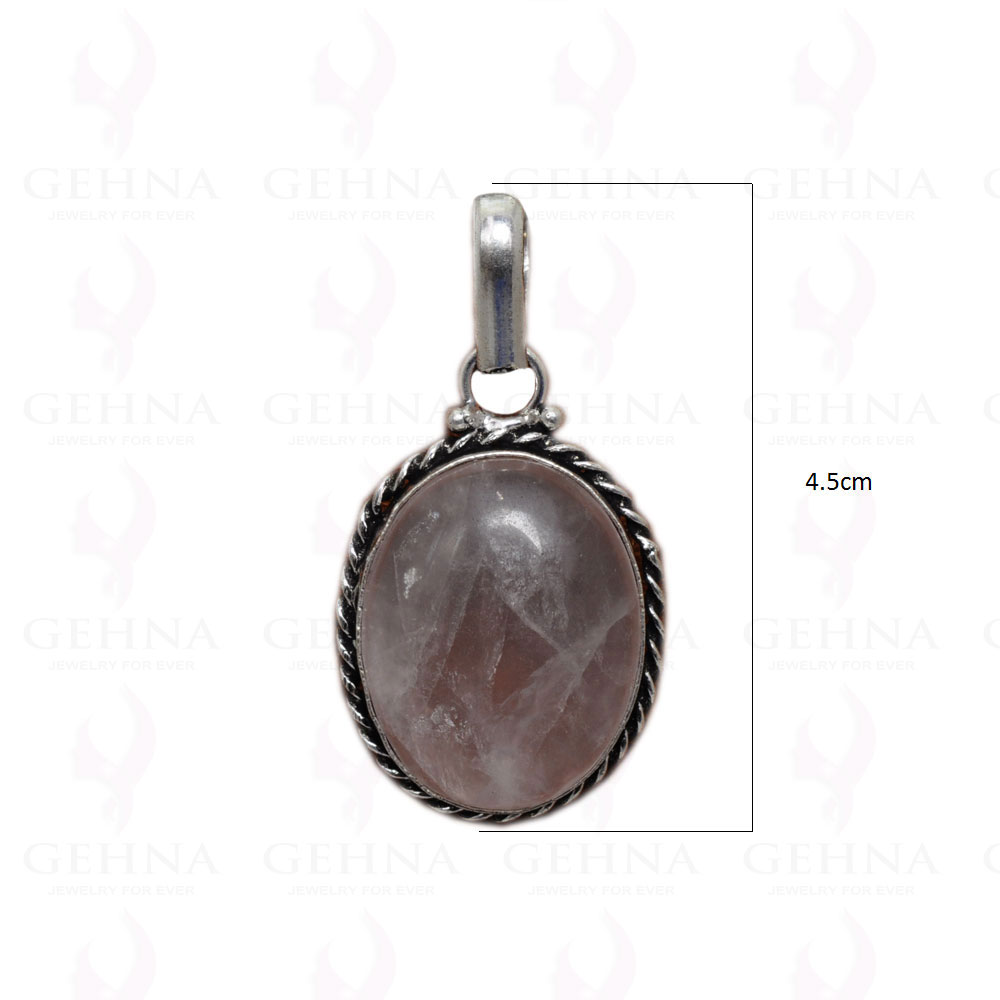Rock-Crystal Gemstone Pendant In 925 Sterling Silver Overlay GP2586