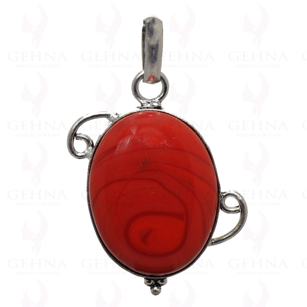 Red Jasper Pendant In 925 Sterling Silver Overlay GP2589