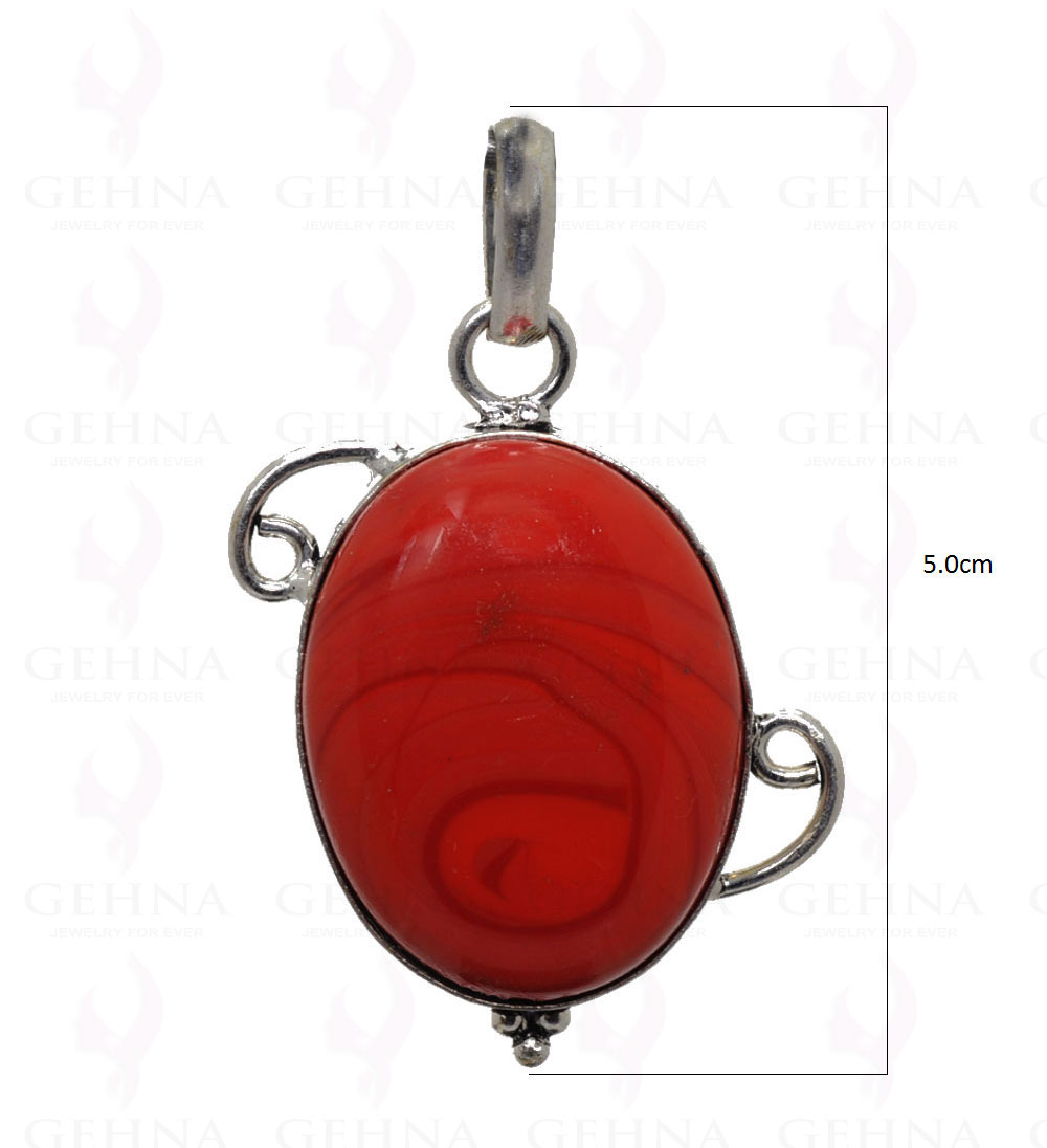Red Jasper Pendant In 925 Sterling Silver Overlay GP2589