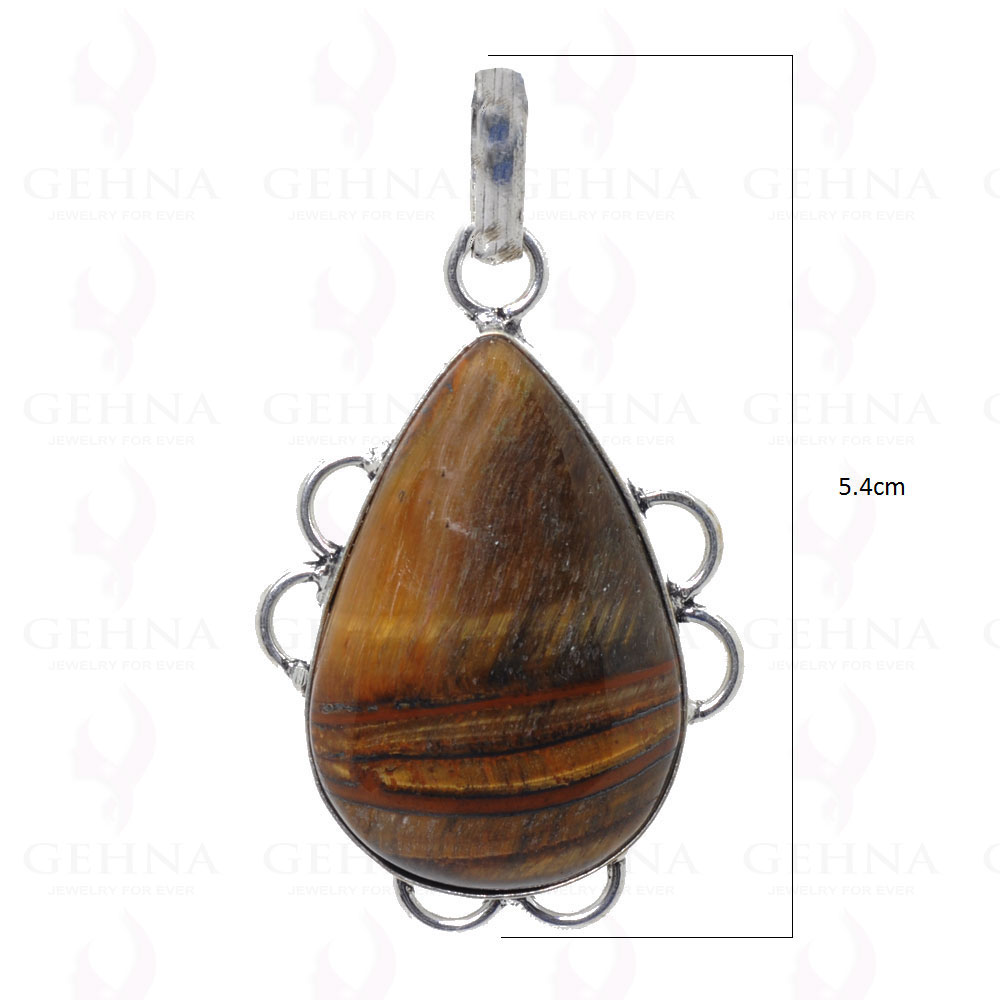 Tiger Eye Pendant In 925 Sterling Silver Overlay GP2608