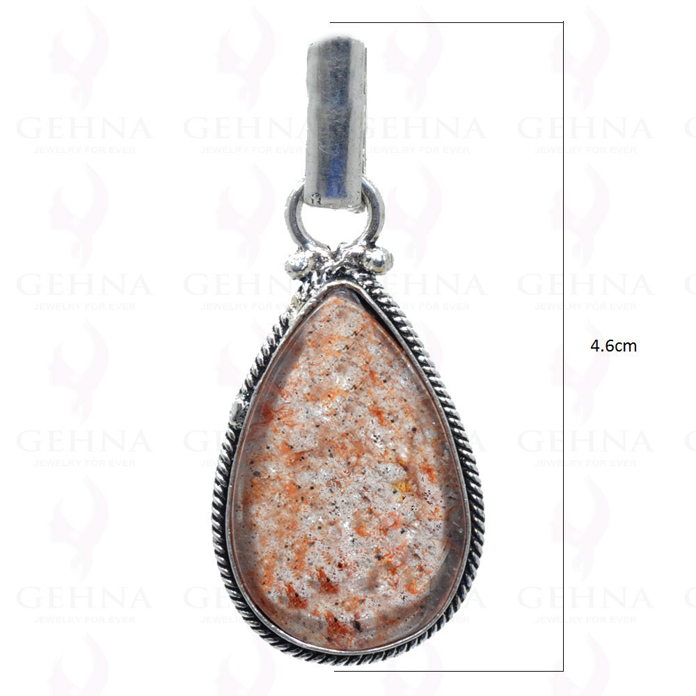 Rock-Crystal Gemstone Pendant In 925 Sterling Silver Overlay GP2628