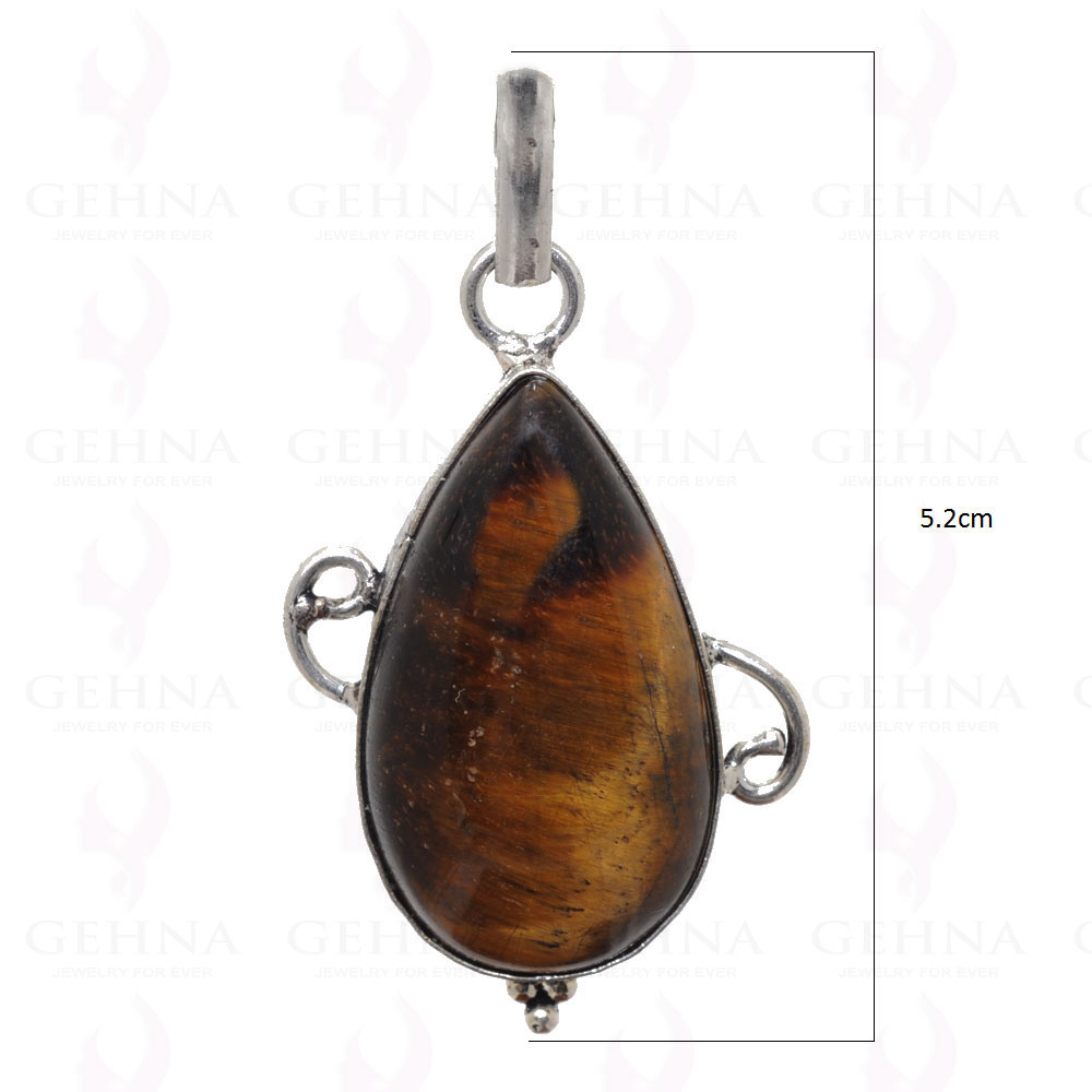 Tiger Eye Pendant In 925 Sterling Silver Overlay GP2641