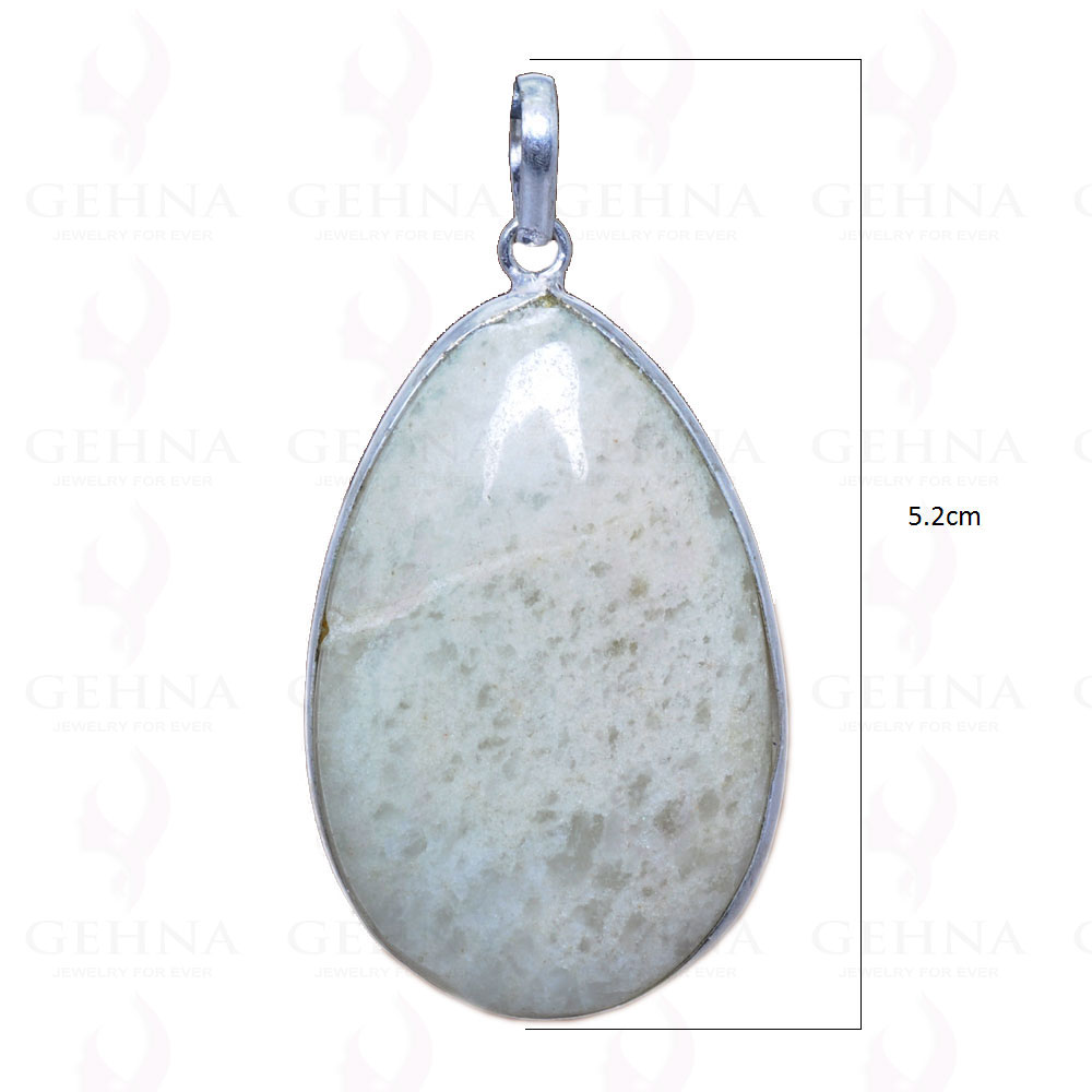 White Moonstone Studded Pendant In .925 Silver Overlay GP2645