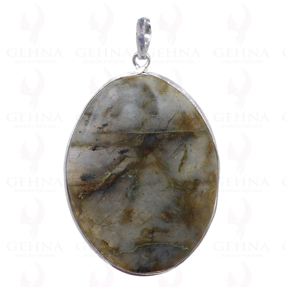 Labradorite Gemstone Pendant In 925 Sterling Silver Overlay GP2648