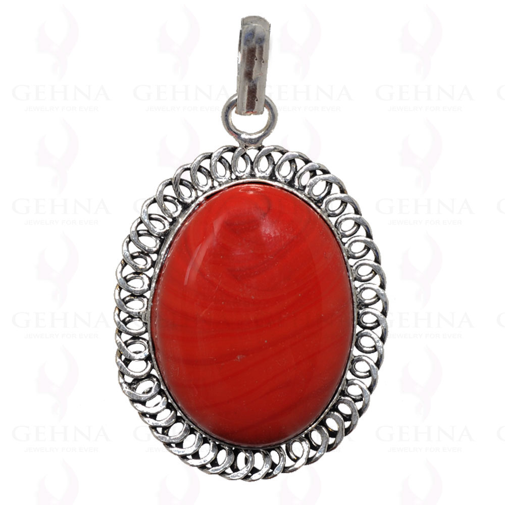 Red Jasper Pendant In 925 Sterling Silver Overlay GP2661