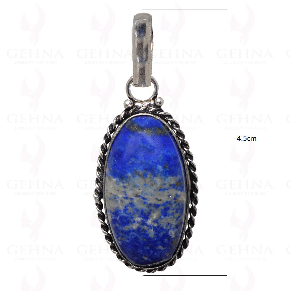 Lapis Lazuli Pendant In 925 Sterling Silver Overlay GP2670