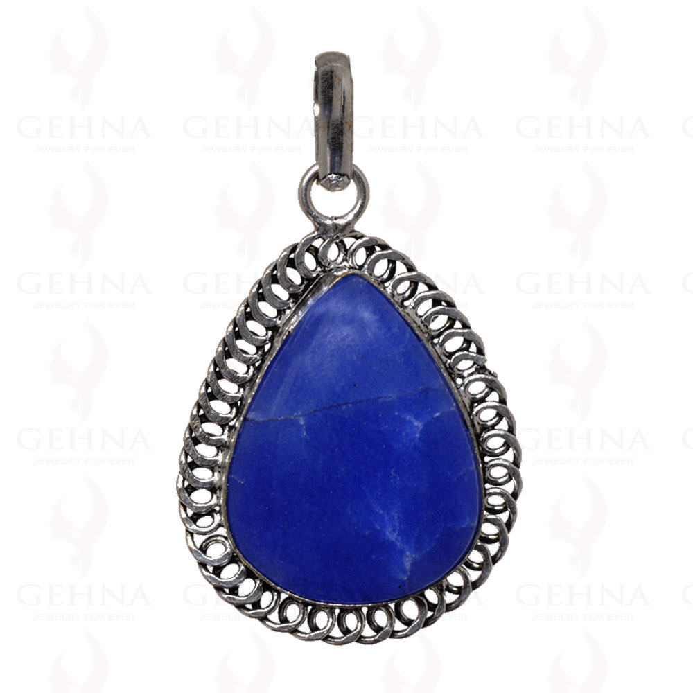 Lapis Lazuli Pendant In 925 Sterling Silver Overlay GP2674