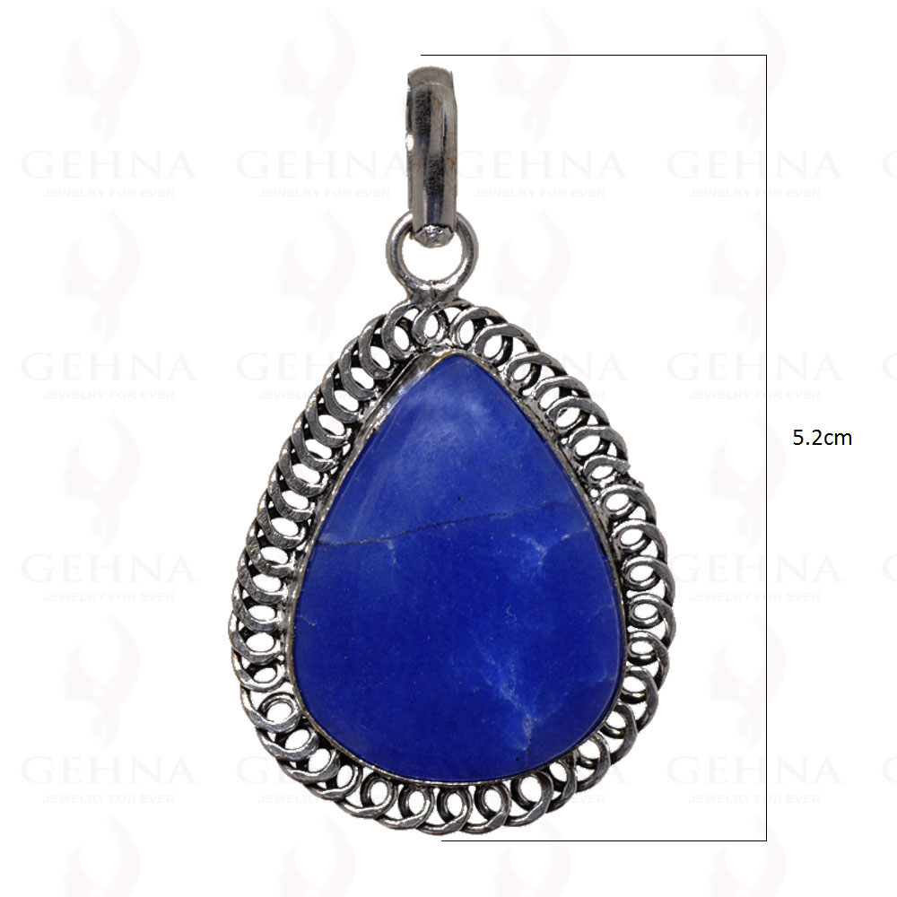 Lapis Lazuli Pendant In 925 Sterling Silver Overlay GP2674