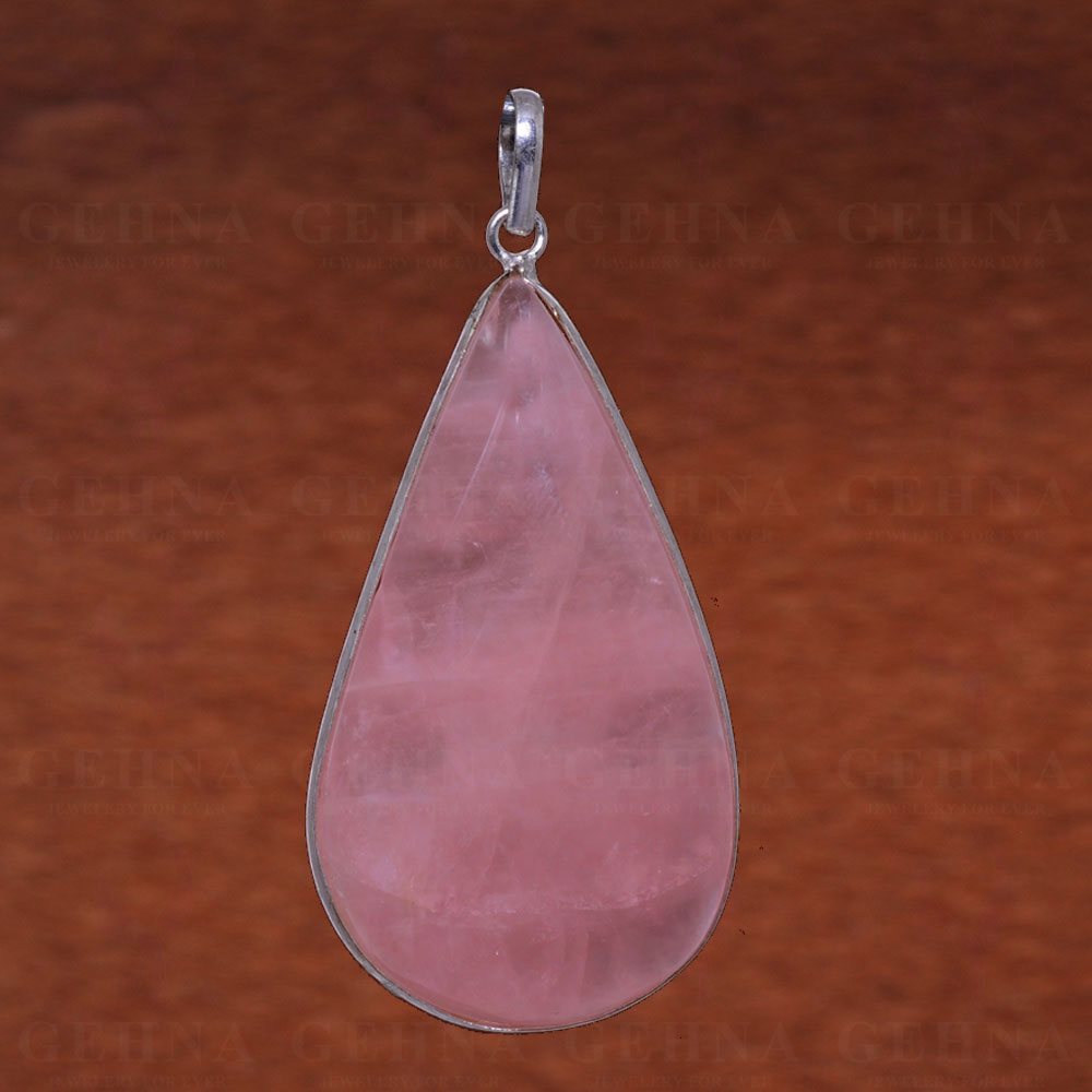 Rose Quartz Gemstone Pendant In .925 Silver Overlay GP2700