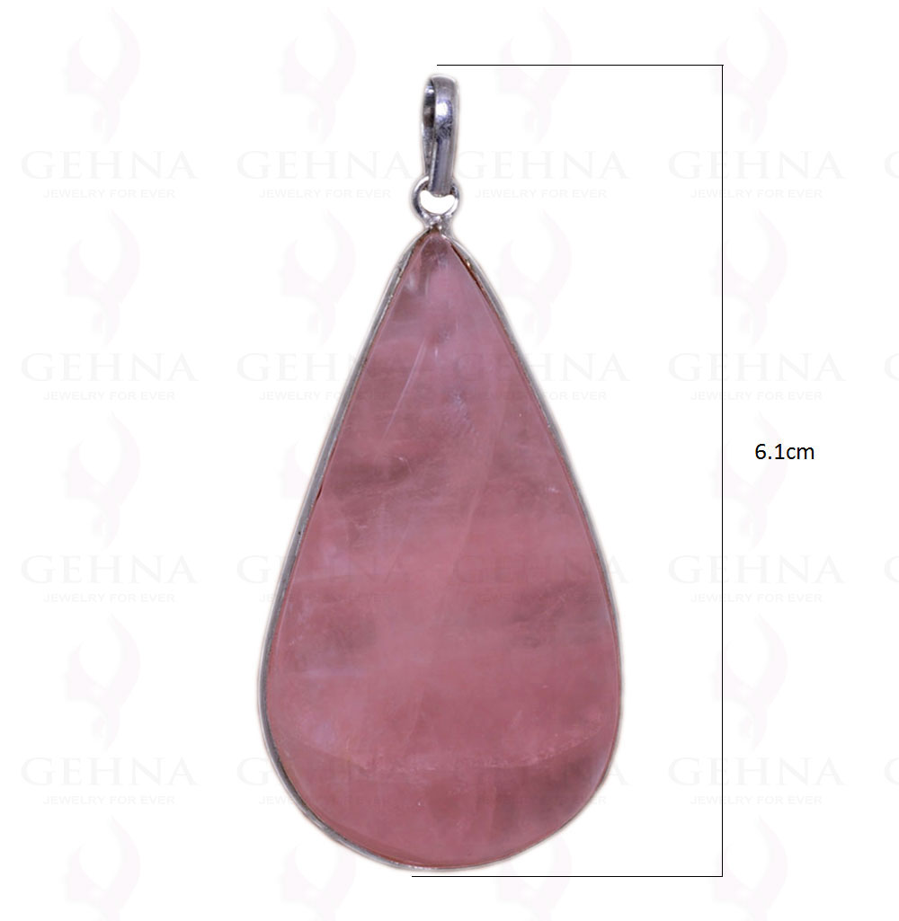 Rose Quartz Gemstone Pendant In .925 Silver Overlay GP2700