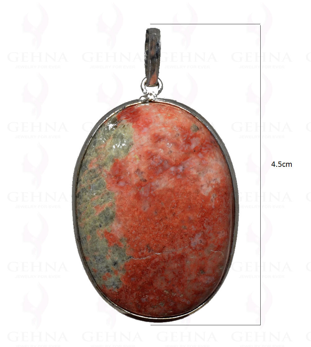 Jasper Gemstone Pendant In .925 Silver Overlay GP2713